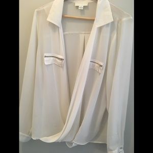 Sheer wrap blouse